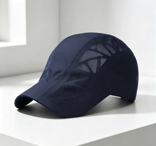 Navy Breathable Mesh Quick-Dry Baseball Cap, Summer Outdoor Sun Hat