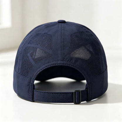 Navy Breathable Mesh Quick-Dry Baseball Cap, Summer Outdoor Sun Hat