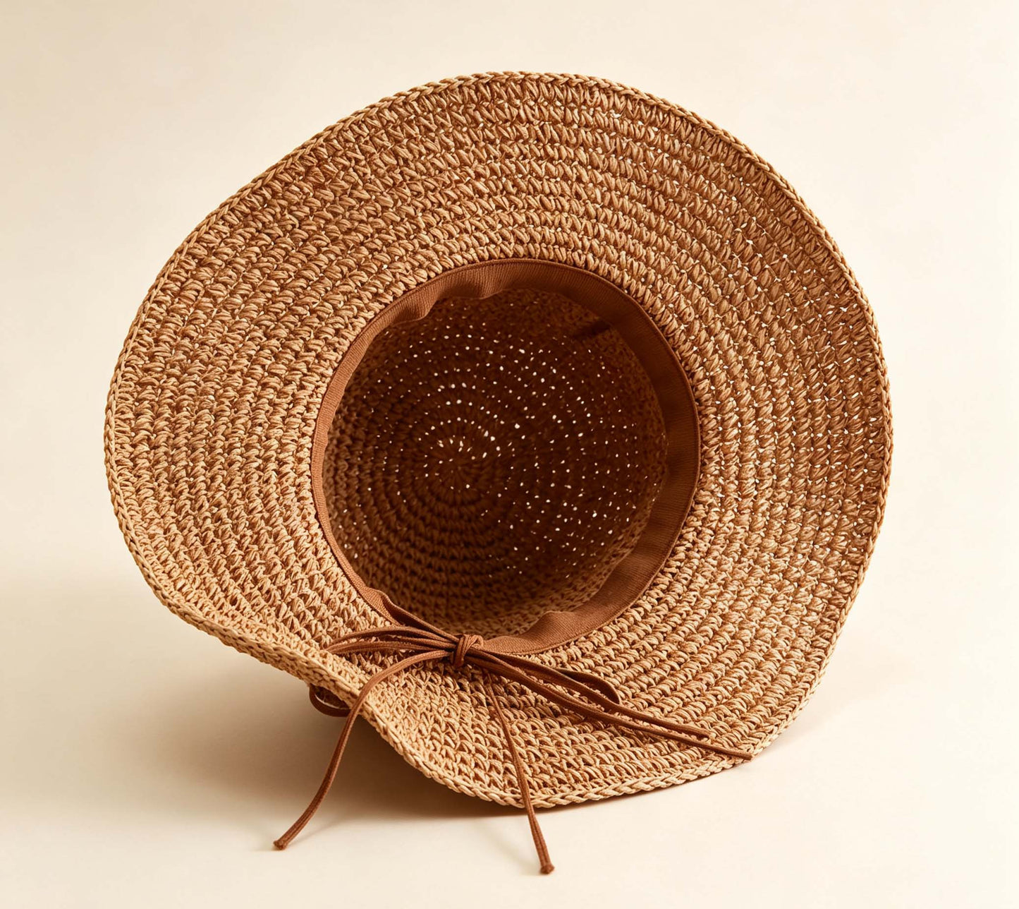 New Women Summer Woven Sun Hat, Foldable Wide Brim Beach Hat